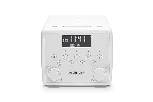 Image of Roberts SOUND49 FM/DAB/DAB+ Digital Radio with Bluetooth, Alarms and CD Player, White