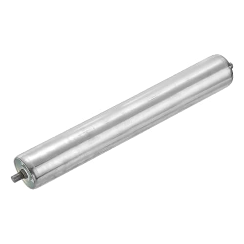 Image of sourcing map Stainless Steel Conveyor Roller 76mm Diameter 500mm Length Gravity Transmission Replacement Part Galvanized End (Silver)