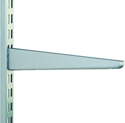 Image of 220mm Matt Silver Watson Twin Slot Shelving Bracket