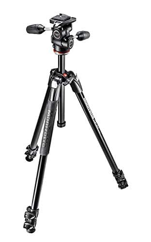 Image of Manfrotto MK290XTA3-3W, Tripod with Ball Head, 3 Way Head, DSLR, Compact System Camera, Mirrorless, Aluminium, Black