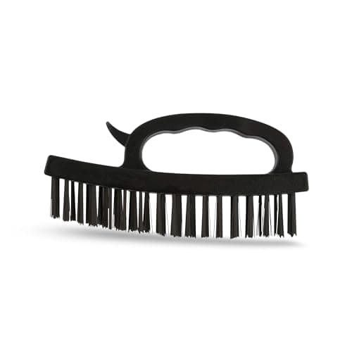 Image of G4GADGET Heavy Duty Wire Brush with Grip Handle - Rows Carbon Steel Brush for Cleaning Rust and Heavy Dirt - Ergonomic Handle Grip