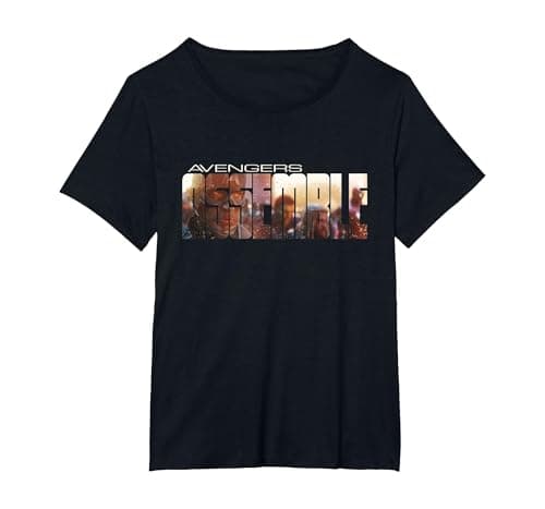 Image of Marvel Avengers Endgame Avengers Assemble T-Shirt, Women's Plus, Black, 4X