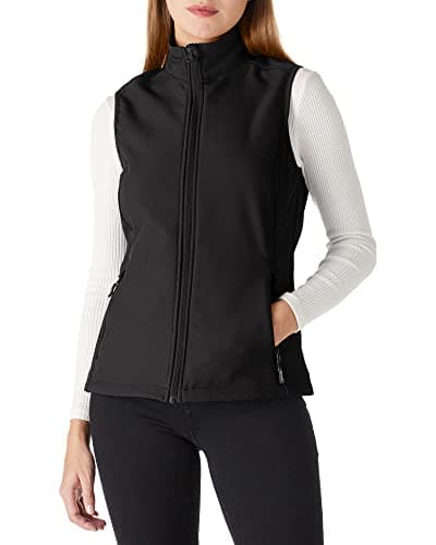 Image of Outdoor Ventures Women's Softshell Gilets Lightweight Sleeveless Jacket Waterproof Windproof Running Vest Fleece Lined Outwear for Cycling Hiking Golf Black M/UK12