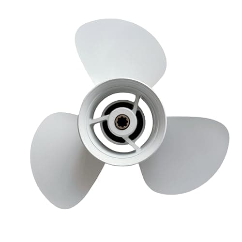 Image of ARKDOZA Propeller 11 3/4x7 Fit for Yamaha Outboard 9.9HP-15HP 3 Blades Aluminum Prop 8 Tooth Propel RH OEM NO: 69G-45943-00-00 11.75x7