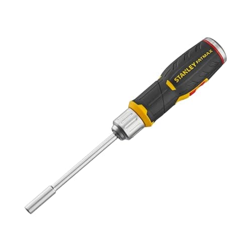 Image of Stanley Tools STA062691 FatMax Ratchet Screwdriver Pistol Grip - Yellow/Black