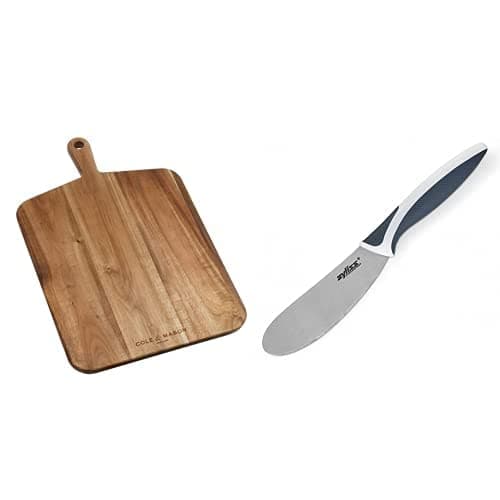 Image of Cole & Mason H722133 Barkway Large Chopping Board with Handle | Wooden Board/Cutting Board/Serving Board | Acacia Wood | (L) 520mm x (W) 320mm x (D) 20mm | Not Suitable for The Dishwasher