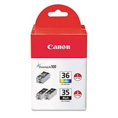 Image of Canon PGI-35 Black Twin & CLI-36 Colour Ink Cartridge Bundle Pack