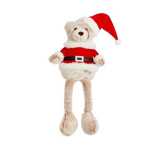 Image of Smart Garden Christmas Plush Teddy Santa Festive Decoration - Grey/Red - Seated- 40cm - Christmas Decoration For Home - Festive Christmas Teddy - Gift Idea for Christmas - Christmas Santa Décor