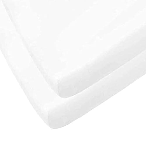 Image of 2 x Cot Bed Fitted Sheets 100% Cotton 200 Thread Count 12 Colours, Cot Bed 70 x 140 CM - White