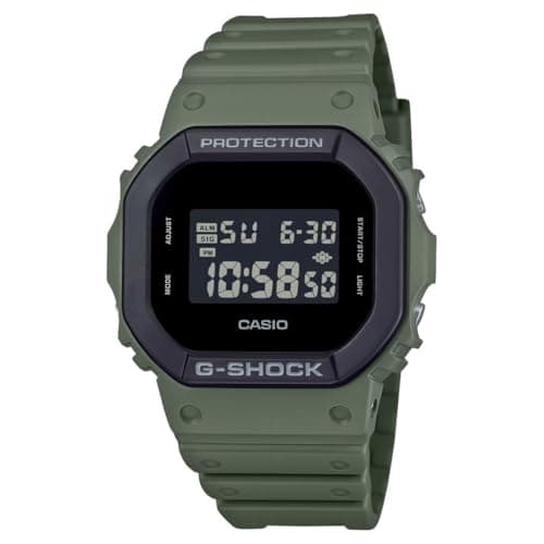 Image of Casio DW5610UU-3 Men's Classic Urban Utility Green Resin Band Alarm Chronograph G Shock Watch, Green