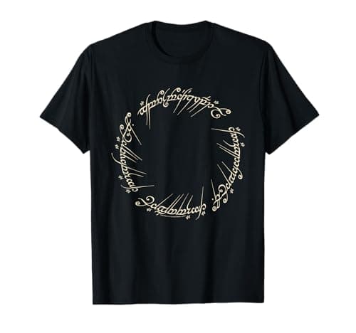 Image of The Lord of the Rings One Ring Inscription T-Shirt