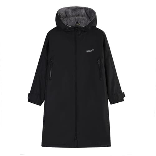 Image of Gul Kids Waterproof Changing Robe Junior Long Sleeve Black 9-13 Years