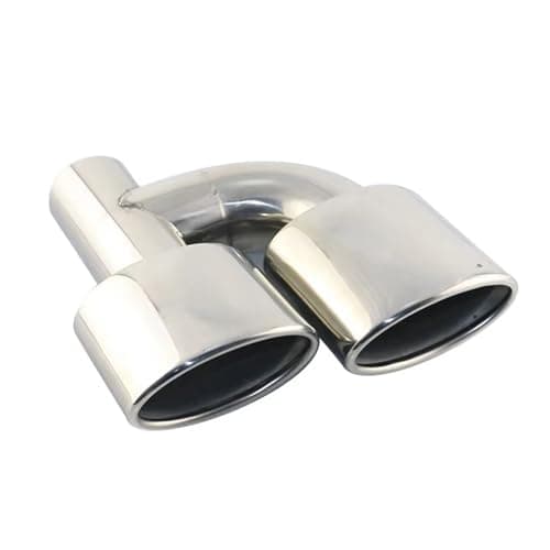Image of Car Stainless Steel Exhaust For Mercedes For Benz For C-Class E-Class S-Class W212 W221 R Style Oval Exhaust Tip 125 * 75mm Muffler Tail Pipe(Left)