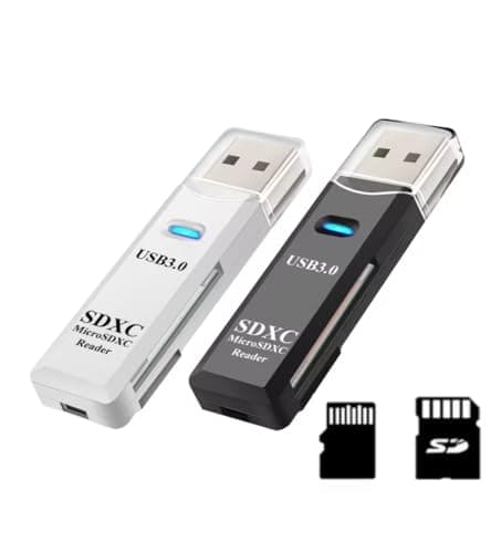Image of diybits USB 3.0 Card Reader SD Card Reader External Memory Card Adapter High-speed SD Card Reader 2-in-1 Supports SD/Micro SD/TF/SDHC/SDXC/MMC-Compatible with Windows,OS (Black)