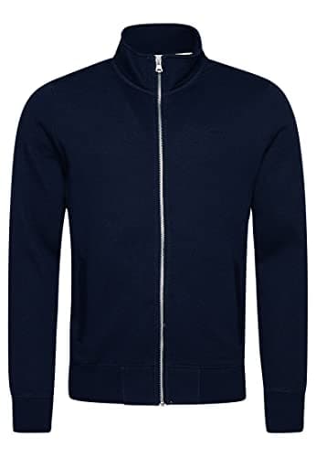 Image of Superdry Vintage Embroidered Logo Track Top Sweatshirt Rich Navy Marl (as8, alpha, x_l, regular, regular, XL)