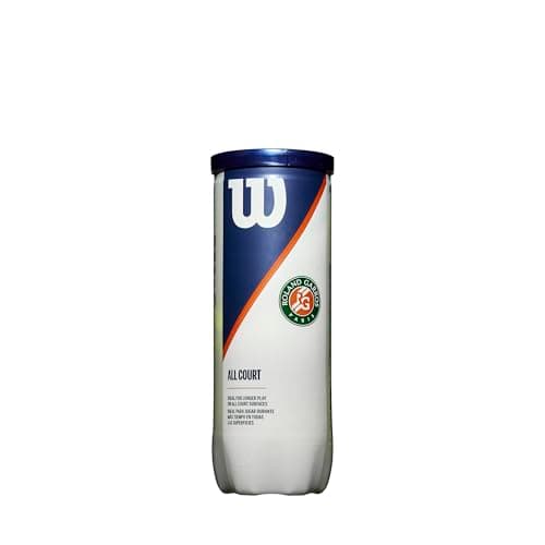 Image of Wilson Unisex-Adult Roland Garros All Court Tennis Ball, Yellow, 24 × 3