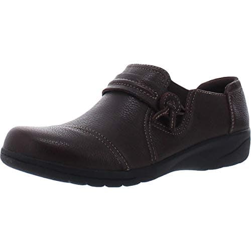 Image of Clarks Women's Cheyn Madicheyn Madiشين ماديcheyn Madi Slip-On Loafer, Dark Brown Tumbled Leather, 10 UK