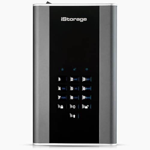 Image of iStorage diskAshur DT2 24 TB - Secure Encrypted Desktop Hard Drive - FIPS Level-2 - Password protected - Dust/Water Resistant