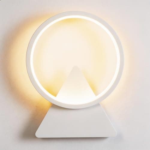 Image of MELAYR Wall Lights, 8W Modern LED Wall Lamp, 3000K Warm Light, 800LM Wall Sconce Lights for Living Room,Bedroom,Hallway,Office Indoor, White