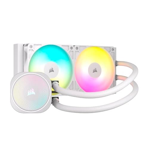 Image of Corsair NAUTILUS 240 RS ARGB Liquid CPU Cooler – 240mm AIO – Low-Noise – Direct Motherboard Connection – Daisy-Chain – Intel LGA 1851/1700, AMD AM5/AM4 – 2x RS120 ARGB Fans Included – White