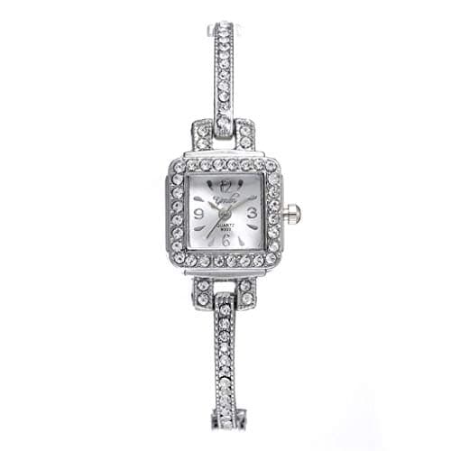 Image of Full Luxury Quartz Alloy Diamond Individual Watch - Women's Watch Metal Watches for Men (Silver, One Size)