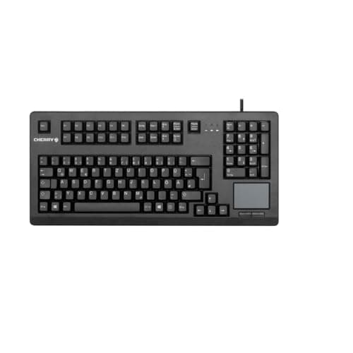 Image of CHERRY G80-11900, Compact Mechanical Keyboard with Numpad, Touchpad & 2 Mouse Buttons, German Layout (QWERTZ), USB Connection, MX BLACK Switches, Black