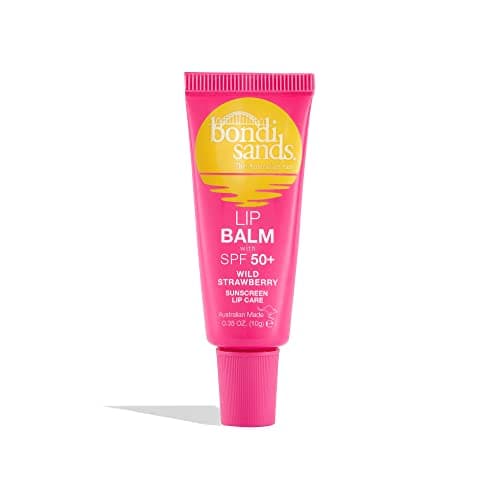 Image of Bondi Sands - Lip Balm SPF 50+ Wild Strawberry - moisturizing lip balm with SPF 50 for advanced sun protection, 10 g