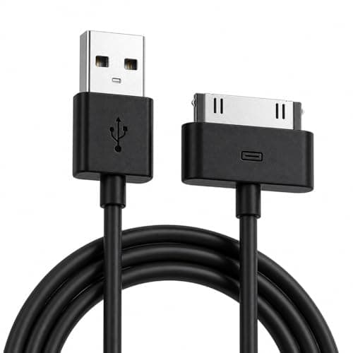 Image of 1 x Peak Power 30-Pin USB Charging & Sync Cable 1m – Compatible with iPod Nano, Touch, Classic, Video, iPhone 3G / 3GS / 4 / 4S & iPad 1/2 / 3 (Black)