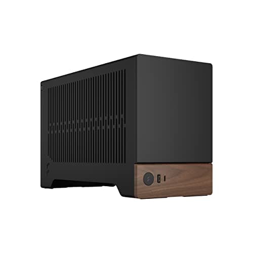 Image of Fractal Design Terra Graphite - Wood Walnut front panel - Small form factor - mITX gaming case – PCIe 4.0 riser cable – USB Type-C - Anodized aluminum panels