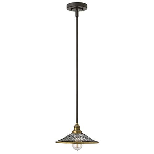 Image of 1 Bulb Ceiling Pendant Light Fitting - Buckeye Bronze - LED E27 100W Bulb