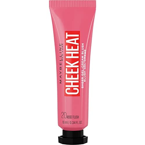 Image of Maybelline New York Cheek Heat Blush, Gel Formula, Water-Based Colour Pigments, Glossy Finish, No. 20 Rose Flash