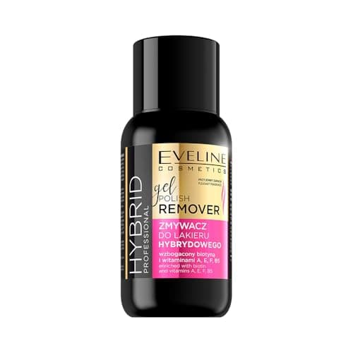 Image of Eveline Cosmetics Hybrid Professional Eveline Hybrid Gel Polish Remover - Nail Care Solution with Vitamins A, E, F & Biotin - 150 ml