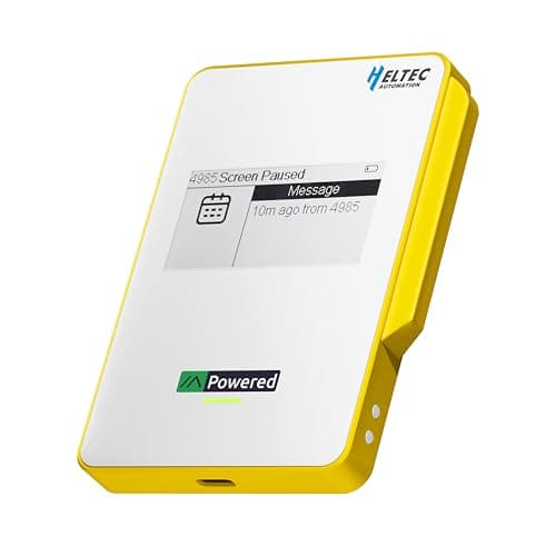 Image of Heltec MeshPocket Qi2 Magnetic Power Bank Wireless Charger with LoRa & E-Ink Meshtastic Compatible for Outdoor Emergency (5000mAh Yellow)