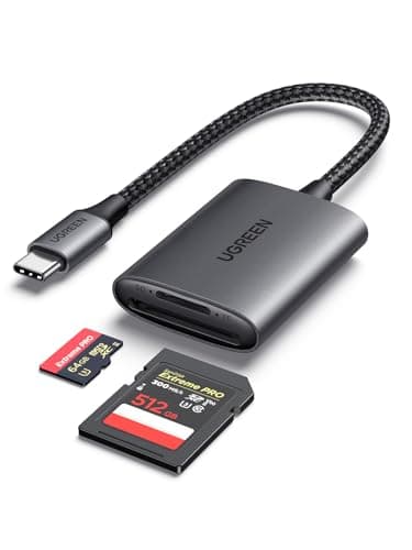 Image of UGREEN SD 4.0 Card Reader, USB C Card Adapter with Dual-Slot for TF/SD, 312MB/s Memory Card Reader Compatible with iPhone 17/Pro Max, iPad Pro, MacBook Pro/Air, Galaxy S25 Serie