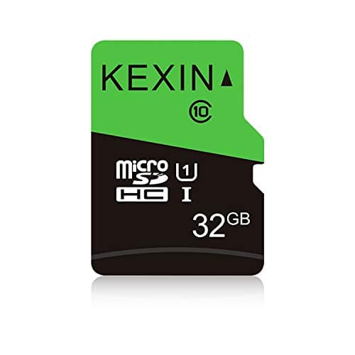 Image of KEXIN Micro SD Card 32GB, MicroSDHC Memory Card UHS-I Up to 80MB/s Read, Class 10 C10 U1 TF Card for Camera, Smartphone, Security System, Drone, Tablet (Black Green)