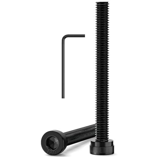 Image of Valorada 120Pcs M3 Bolts, M3 x 30mm Hex Socket Head Cap Screws Bolts, 12.9 Grade Alloy Steel, Black Oxide Finish, Allen Socket Drive, Full Threads, with Hex Spanner