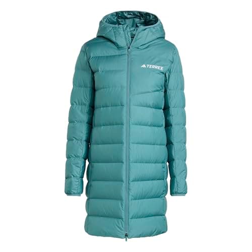 Image of adidas Women's Terrex Multi Light Down Hooded Parka 2.0, Preloved Teal, S
