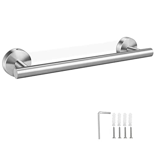 Image of hicoosee Towel Holder, Stainless Steel 12 Inches, Silver