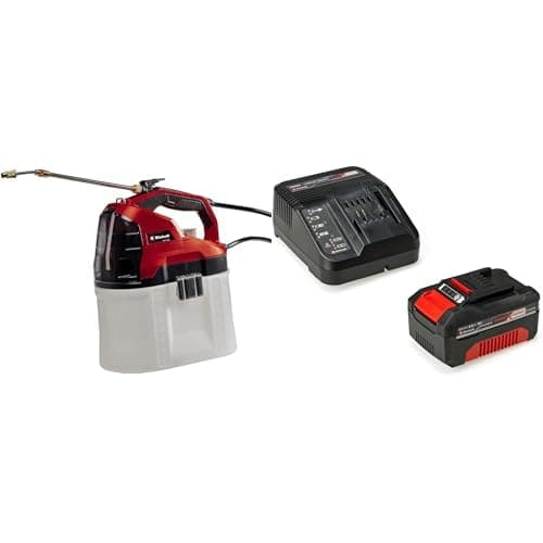 Image of Einhell GE-WS 18/75 Li-Solo Power X-Change Pressure Sprayer - Supplied with 4.0Ah Battery and Charger (18 V, Li-ion, 8.2 L Tank, Automatic Pump, 60 L/h, Clear Tank, Telescopic Lance)