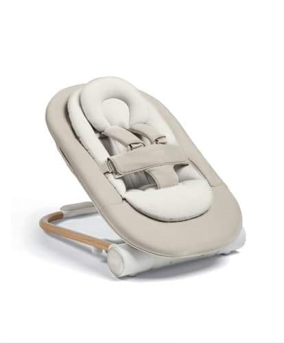 Image of Mamas & Papas Eno Baby Bouncer, One Hand Fold, 2 Recline Positions, Cashmere - 0-6months