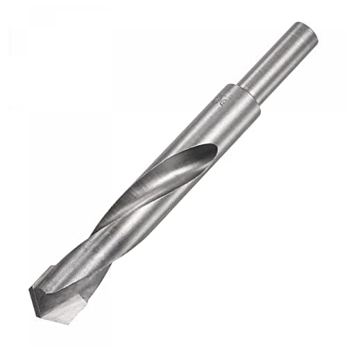 Image of sourcing map 20mm Reduced Shank Cemented Carbide Twist Drill Bits for Hardened Steel Stainless Steel, 1/2 Inch Straight Shank