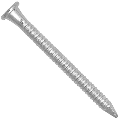 Image of Galvanised Annular Ring Shank Nails Length: 80mm (Pack of: 20) Bright Zinc Coating for Secure Wood DIYUK