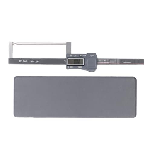 Image of Digital Display Caliper, 0 to 80mm Electronic Brake Disc Rotor Gauge Micrometer, Stainless Steel Extra Large LCD Screen Measuring Tool with Power Switch, Data Output Port, for Car