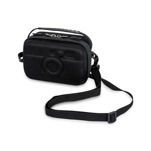 Image of JJC Hard Camera Pouch Travel Case for Fujifilm Insta. Mini Evo LiPlay X100VI X100V Leic. SOFORT 2 Koda. Mini Shot 2 Retro for Canon V10 G7XII G1XIII Panasoni. Lumix S9+S-R26 Lens DC-G100, Black