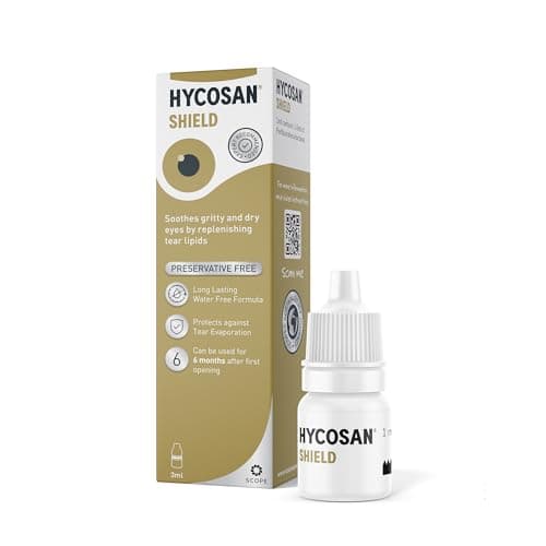 Image of Hycosan Shield Eye Drops – Preservative Free Single Ingredient Formula for Management of Dry Eyes – 280 Applications – 3ml