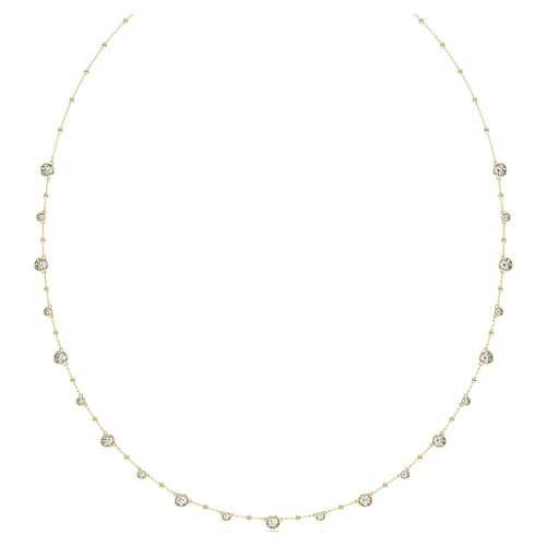 Image of Imber strandage, Round cut, Clear, Gold-tone Finished