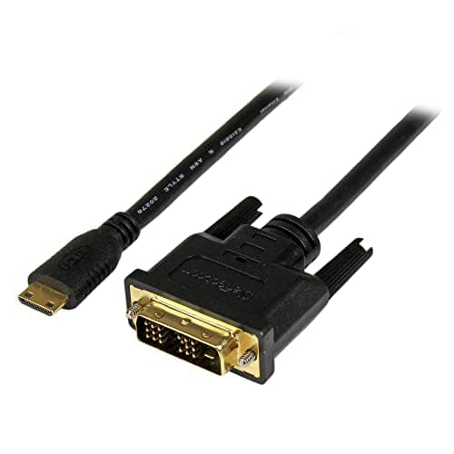 Image of StarTech.com 1m Mini HDMI to DVI-D Cable - M/M - 1 meter Mini HDMI to DVI Cable - 19 pin HDMI (C) Male to DVI-D Male - 1920x1200 Video (HDCDVIMM1M)
