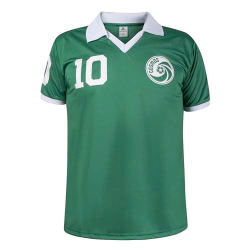 Image of JL Sport Pele Edson Arantes do Nascimento Retro NY Cosmos Football League Shirt 10 Jersey L Green