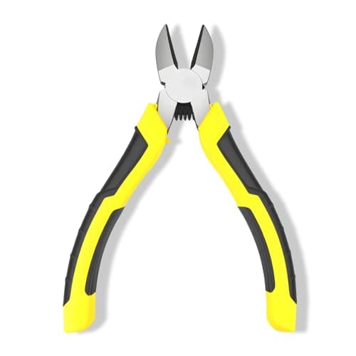 Image of 6 Inch Diagonal Cutting Pliers, Precision Wire Cutters Heavy Duty Steel Wire Cutters with Spring-Loaded & Anti-Slip Handle Multi-Function Side Cutters for Electricians, Jewelry Craft & Home DIY