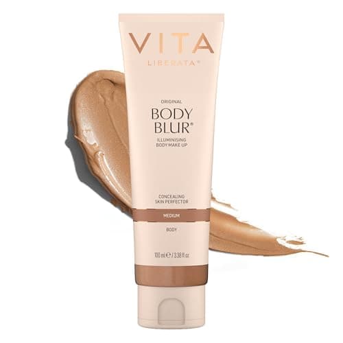Image of VITA LIBERATA Body Blur - Medium 100ml, Skin Perfecting Leg & Body Makeup, Wash Off Instant Tanner, Radiant Glow & Flawless Finish